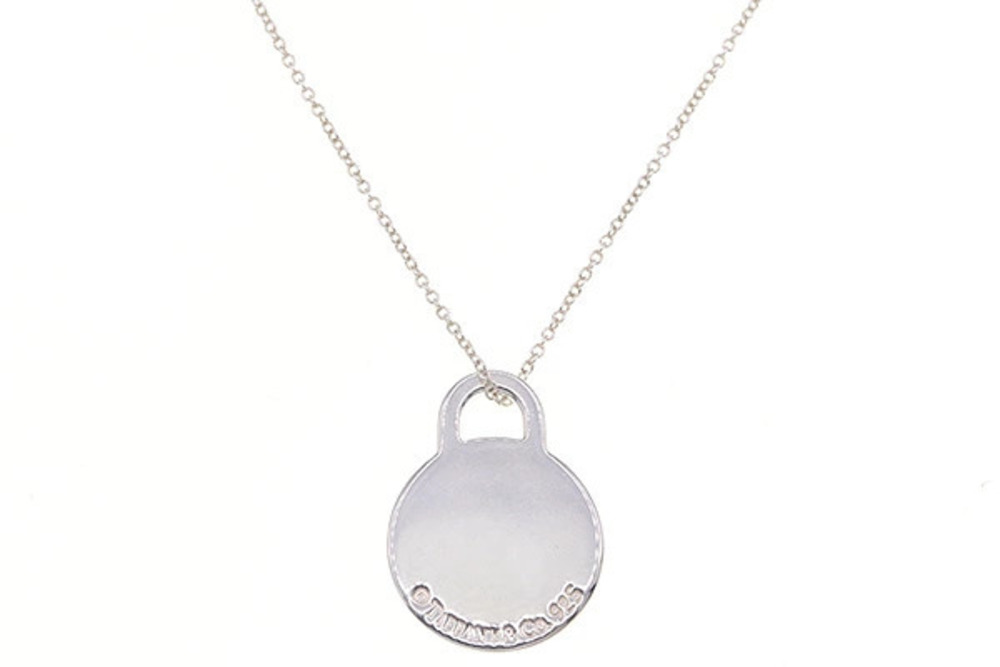 Tiffany Co to Necklace Sterling Silver RTT Round Accessory Choker Pendant Silver